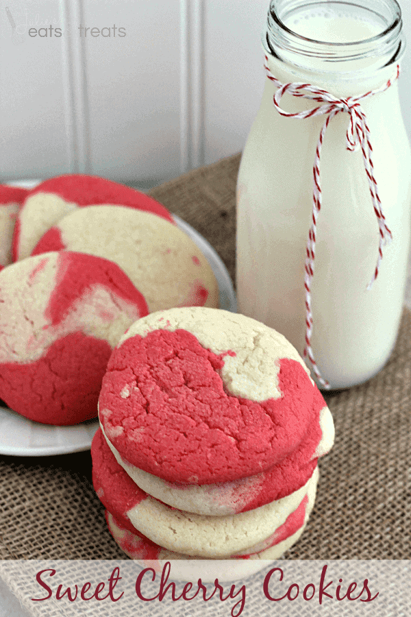 Sweet Cherry Cookies ~ Soft, chewy and super simple cookies that will disappear in seconds!