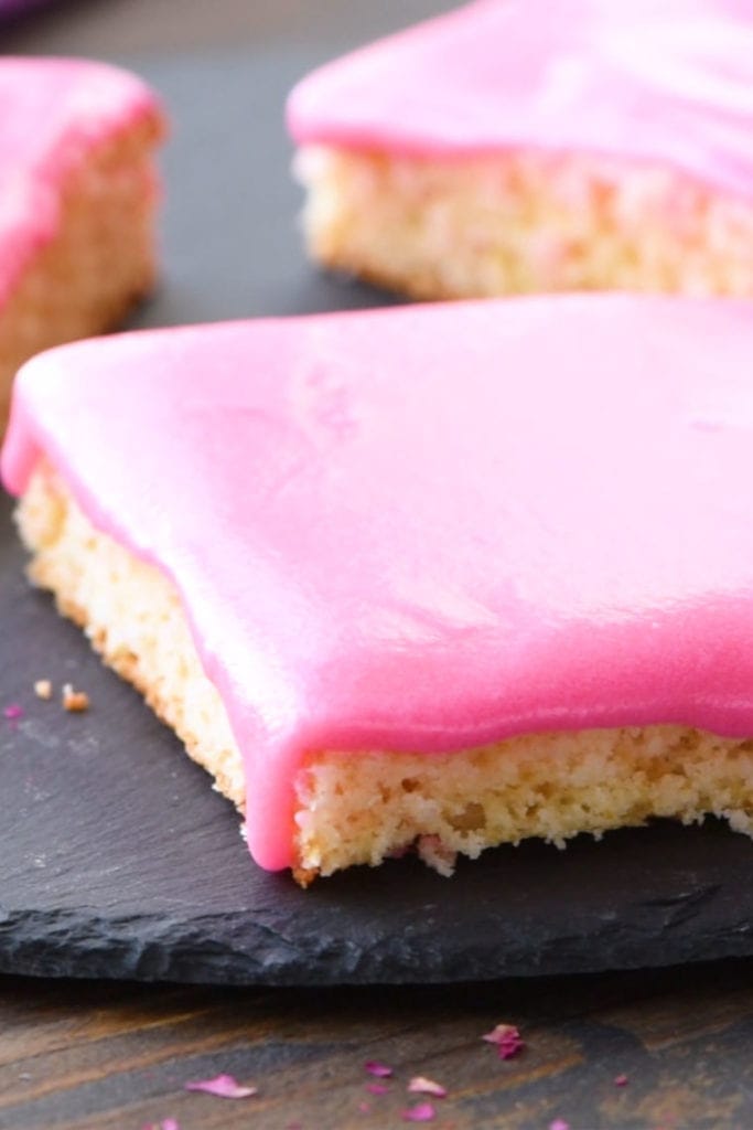 Sugar Cookie Bars cut into pieces