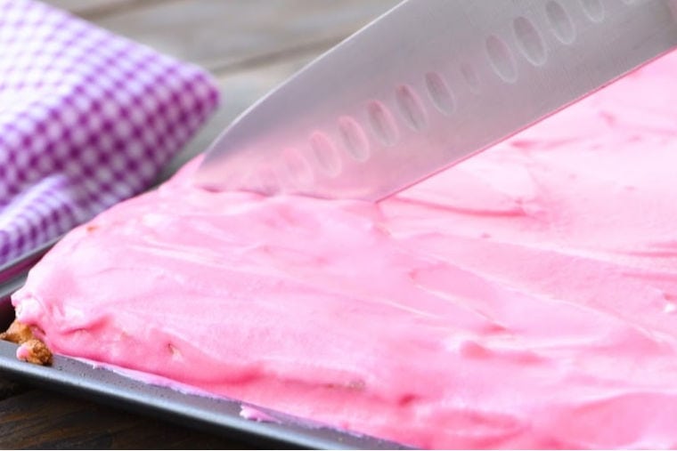 Knife Cutting Sugar Cookie Bars