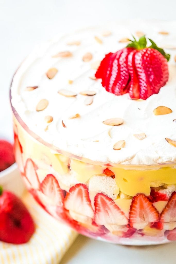 Banana Split Trifle in bowl