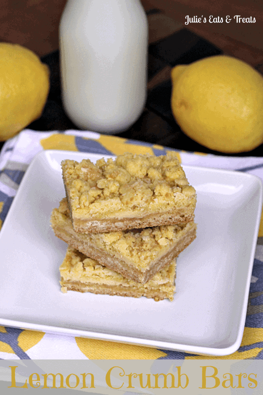 Lemon Crumb Bars ~ yummy lemon bars that are sweet and salty! via www.julieseatsandtreats.com