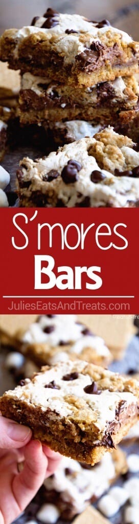 S'mores Bars ~ Now You Can Have a S'more Whenever You Want! These Delicious S'mores Bars Are Full of Graham Crackers, Marshmallows and Chocolate! Ooey, Gooey and Delicious!