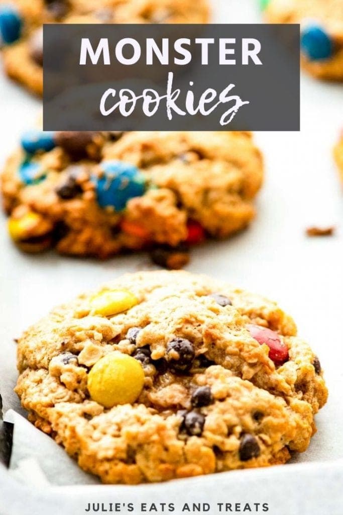 Monster cookies on a sheet pan