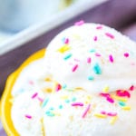 Bowl of Cake Batter Ice Cream with sprinkles