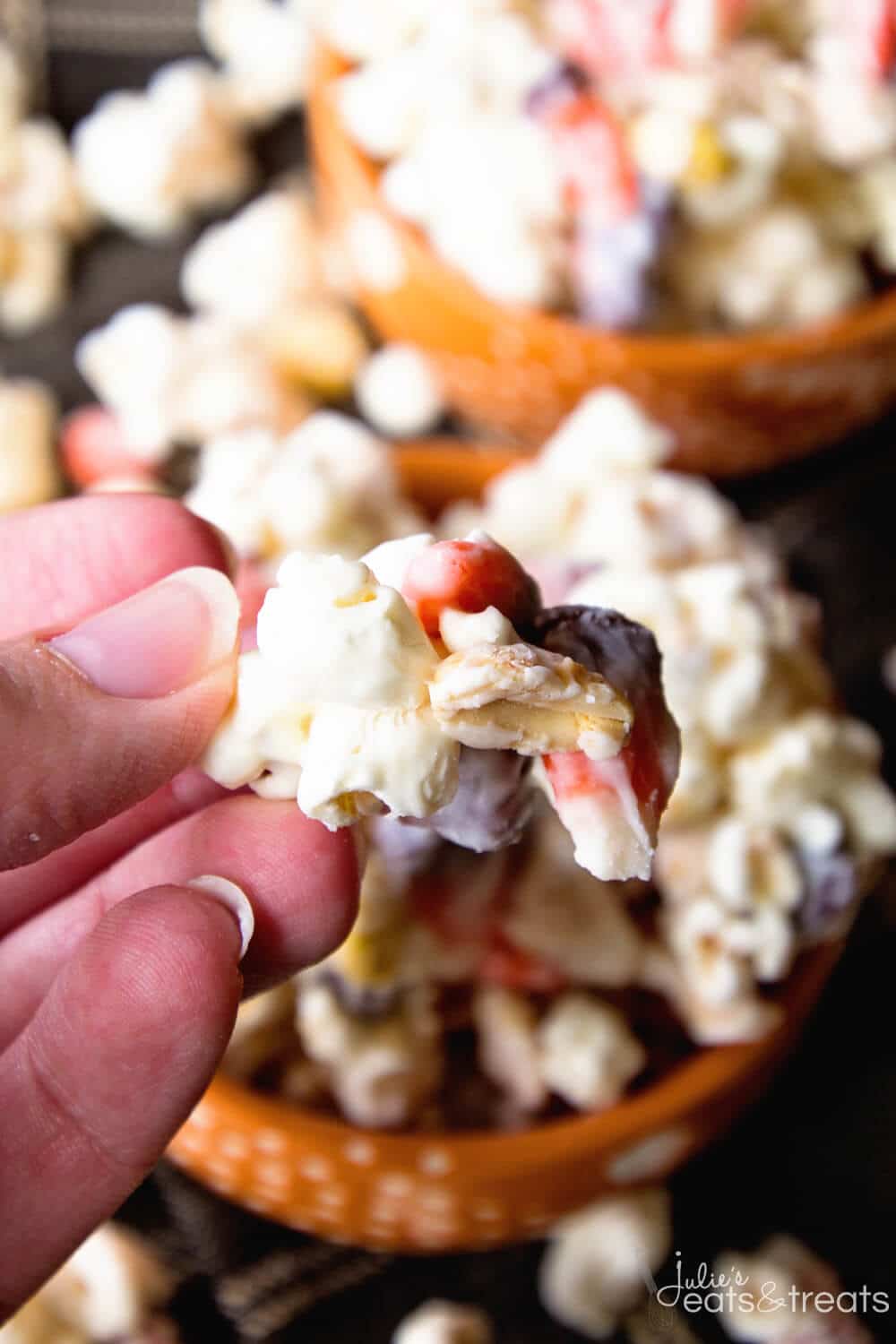  Monster Munch Halloween Snack Mix ~ Sweet & Salty Snack Mix Loaded with Popcorn, Candy Corn, Peanuts & Reese's Pieces!