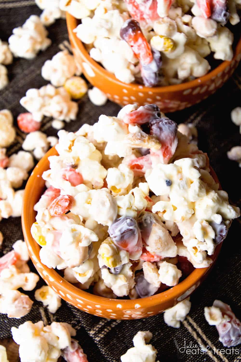  Monster Munch Halloween Snack Mix ~ Sweet & Salty Snack Mix Loaded with Popcorn, Candy Corn, Peanuts & Reese's Pieces!