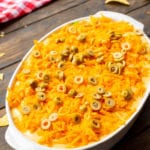 Easy Haystack Casserole in white dish