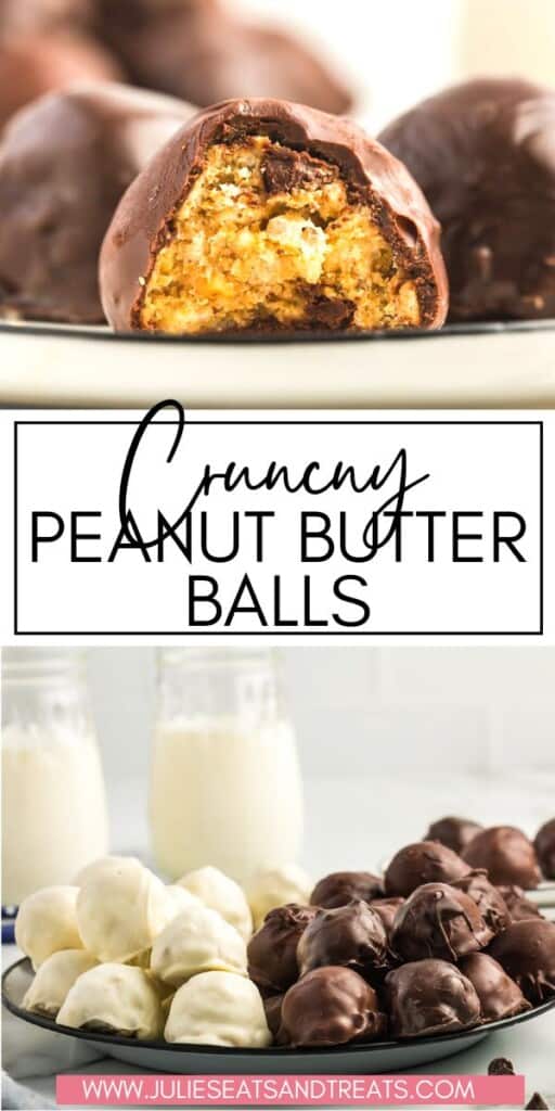 Peanut Butter Balls with Rice Krispies JET Pin Image