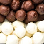 Peanut Butter Balls with Rice Krispies Square cropped image