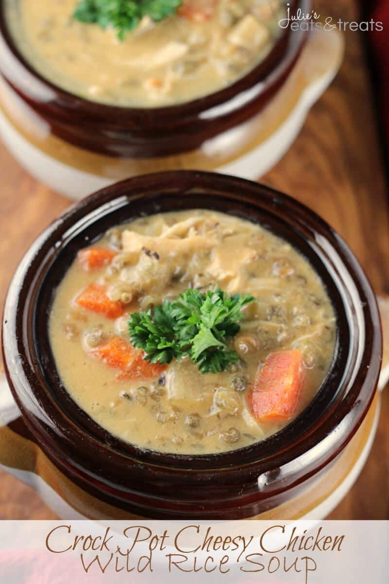 Creamy Chicken Wild Rice Soup {Slow Cooker} Recipe