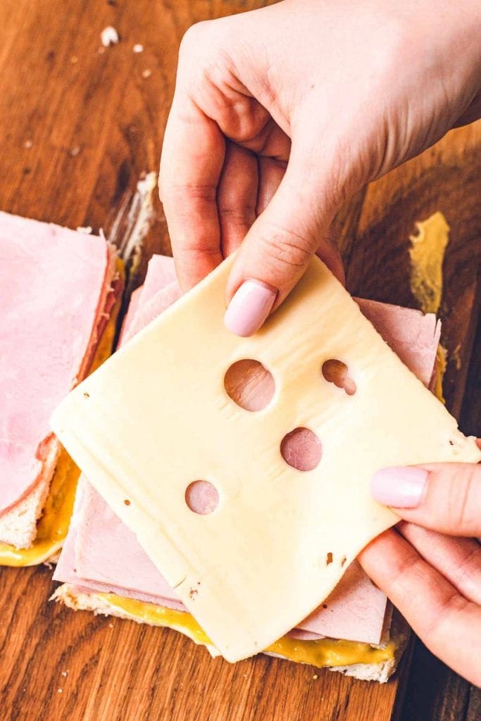 Placing Cheese on Sandwich