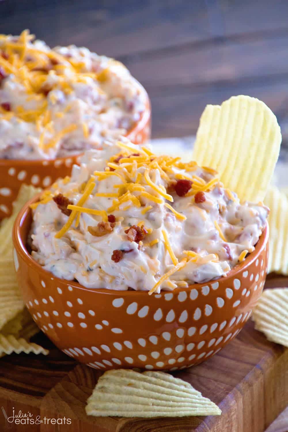 Crack Dip ~ Super Simple Chip Dip Loaded with Cheese, Bacon, Ranch and Sour Cream!vv
