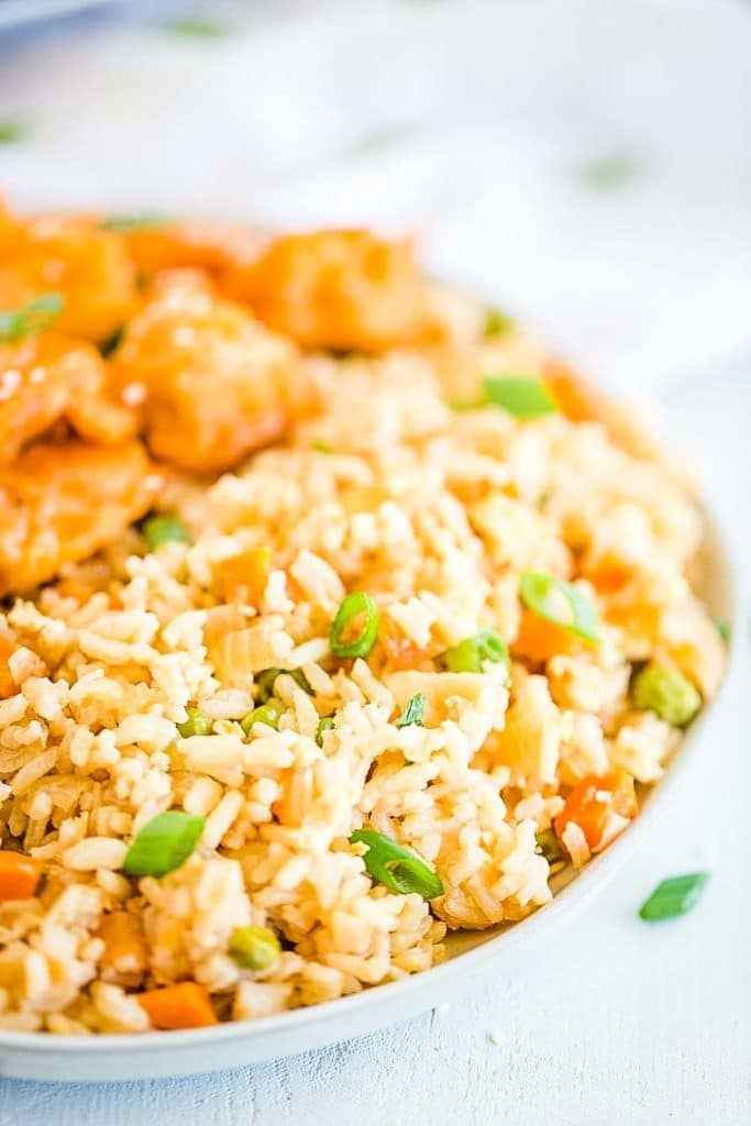 homemade fried rice in bowl