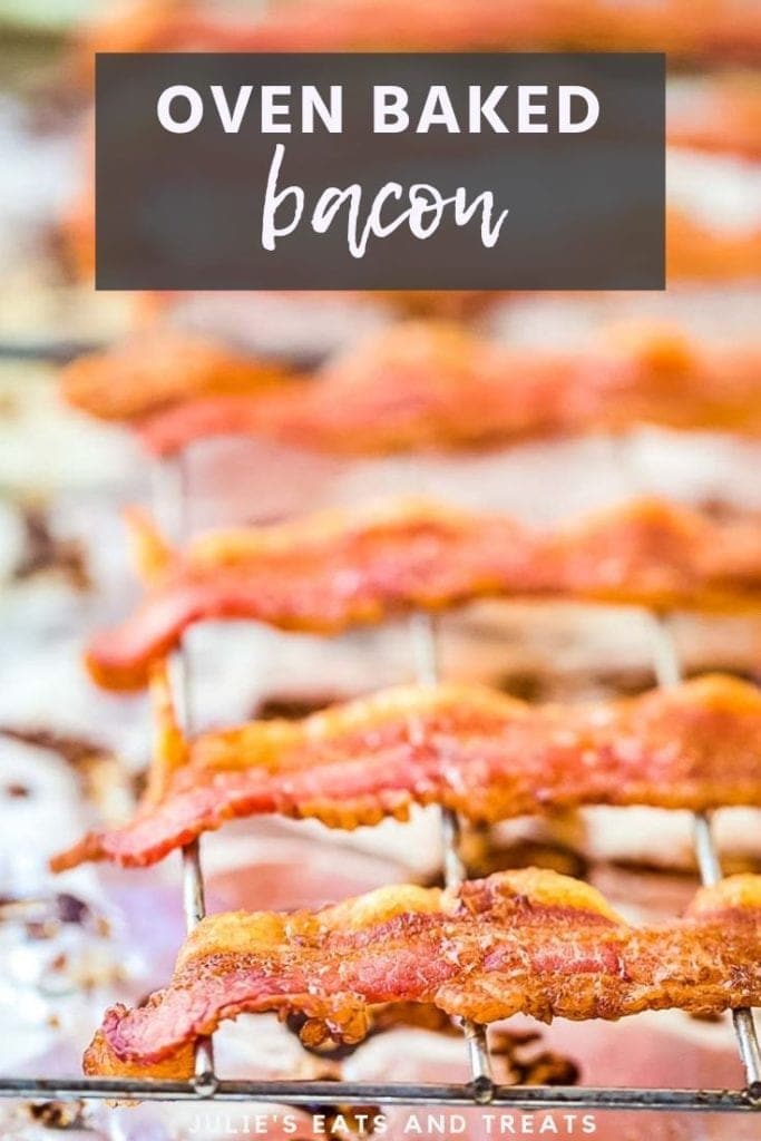 Oven baked bacon on wire rack