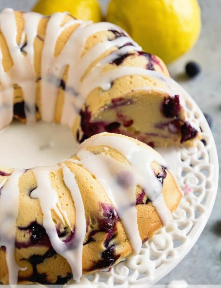 Blueberry Lemon Pound Cake ~ Moist, Delicious Pound Cake Recipe Packed with Fresh Blueberries!