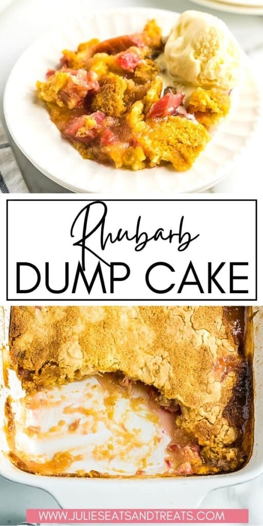 Rhubarb Dump Cake JET Pin Image