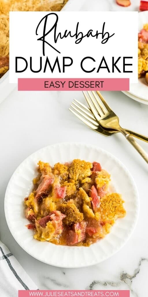 Rhubarb Dump Cake JET Pinterest Image