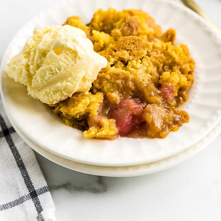 Rhubarb Dump Cake Square cropped image