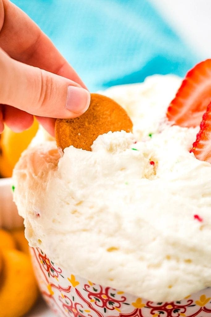 Cracker scooping Funfetti Dip Recipe