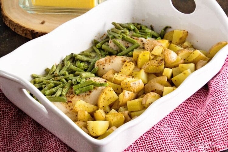 Green Beans, Chicken & Potatoes - One Pan Dinner! - Julie's Eats & Treats