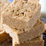 Nutter Butter Rice Krispie Bars Recipe ~ Quick, No Bake Rice Krispies Bars Loaded with Nutter Butter Cookies for the Perfect Peanut Butter Overload!