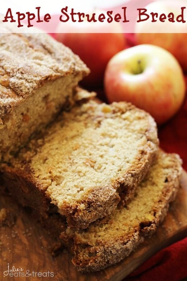 Apple Struesel Bread ~ Quick and Easy Bread Loaded with Apples and Cinnamon!