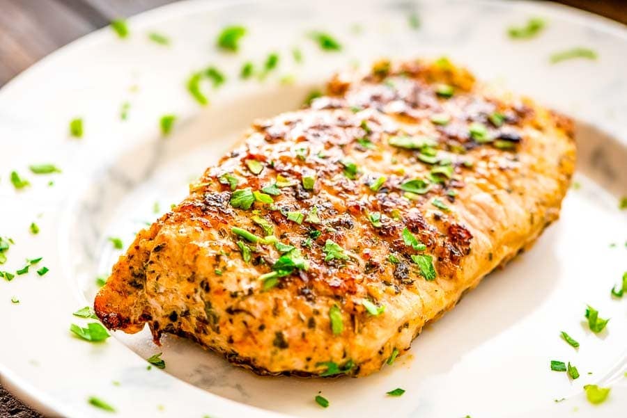 Pork Chop on white plate