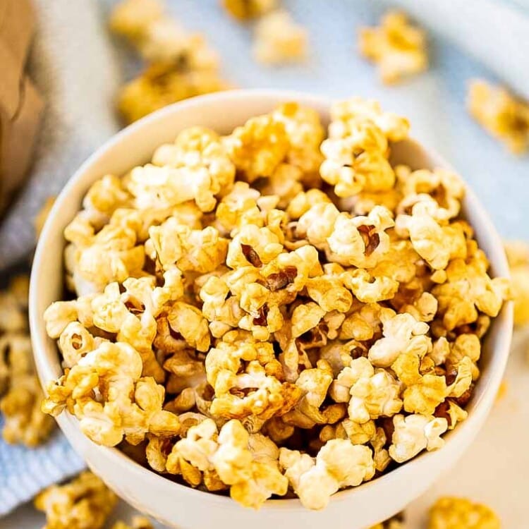 Caramel Corn Recipe in bowl