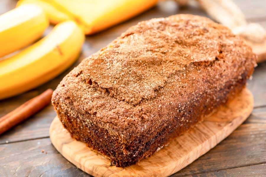 Loaf of Cinnamon Banana Bread Recipe