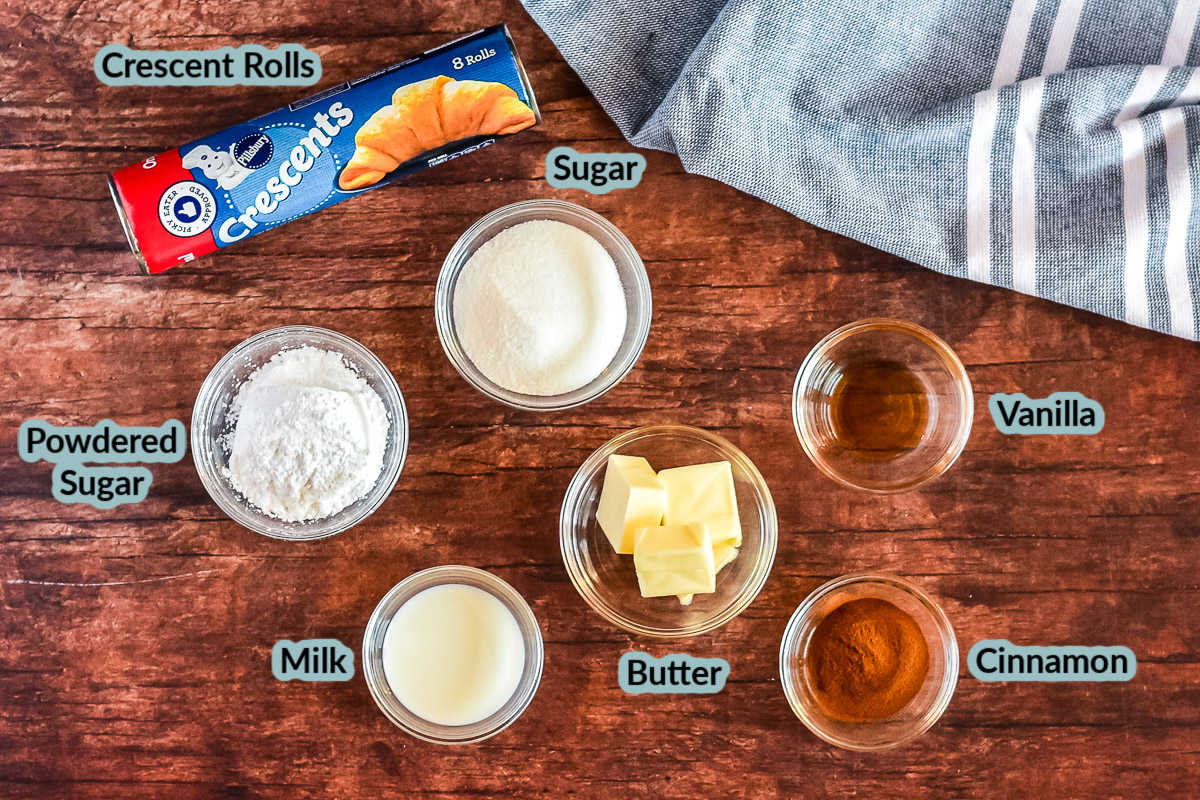 Overhead image showing all the ingredients needed to make recipe