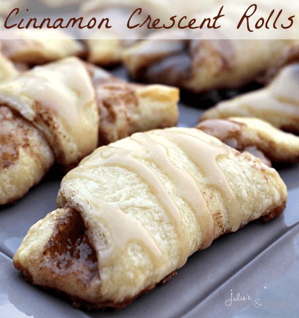 Cinnamon Crescent Rolls, see more at http://homemaderecipes.com/course/pastas-bread/16-crescent-roll-recipes/ 