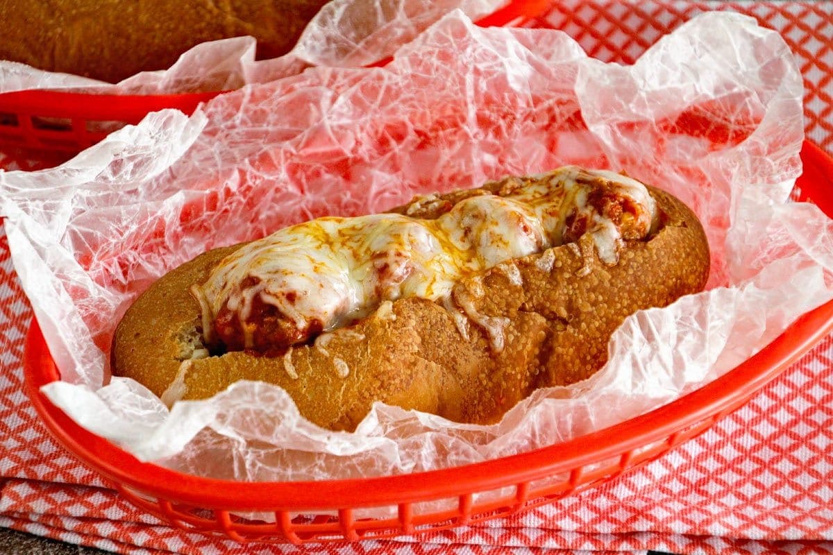 Meatball Sub in a Basket