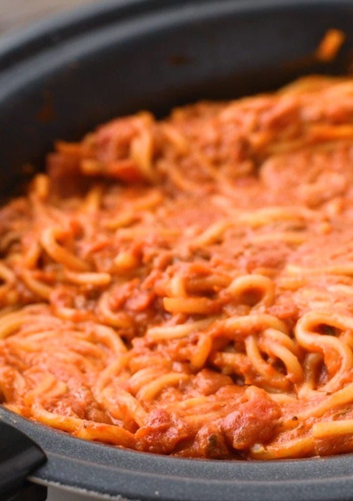 Crock Pot Spaghetti in Crock Pot