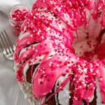 Swirl Valentine Cake ~ Super Easy Dessert Starts with a Boxed Cake Mix and Becomes the Perfect Easy Valentine's Day Dessert!