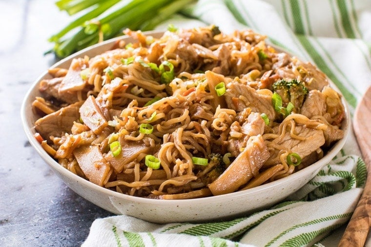 Ramen Stir fry on plate