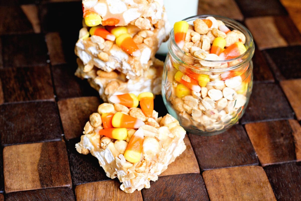 Candy Corn and Peanuts combined into the perfect sweet and salty bar!