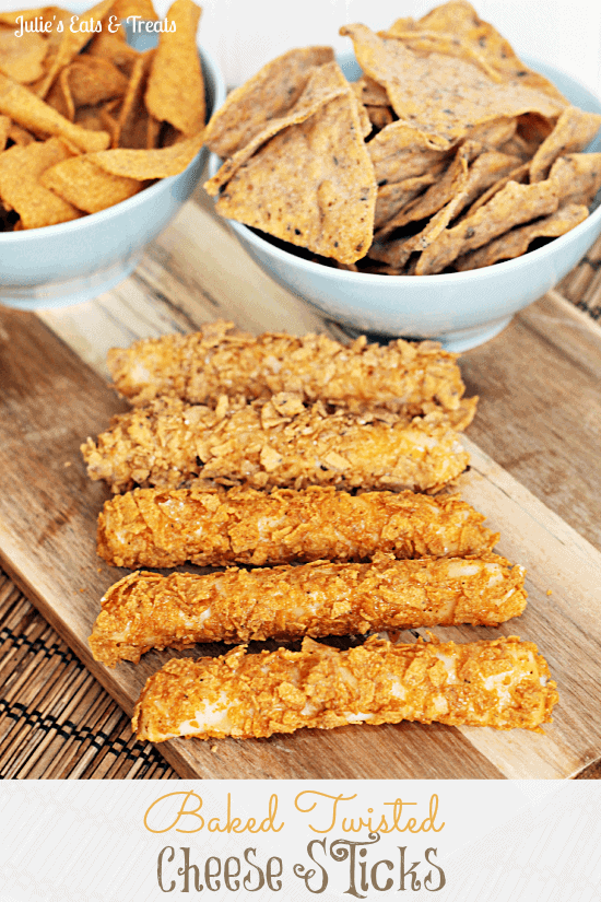 Baked Twisted Cheese Sticks ~ Crunchy Cheese sticks with a coating of Green Giant Chips! #GiantFlavor