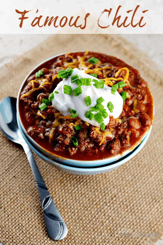 Famous Chili ~ Amazing chili to warm up to on a cold winter's day!