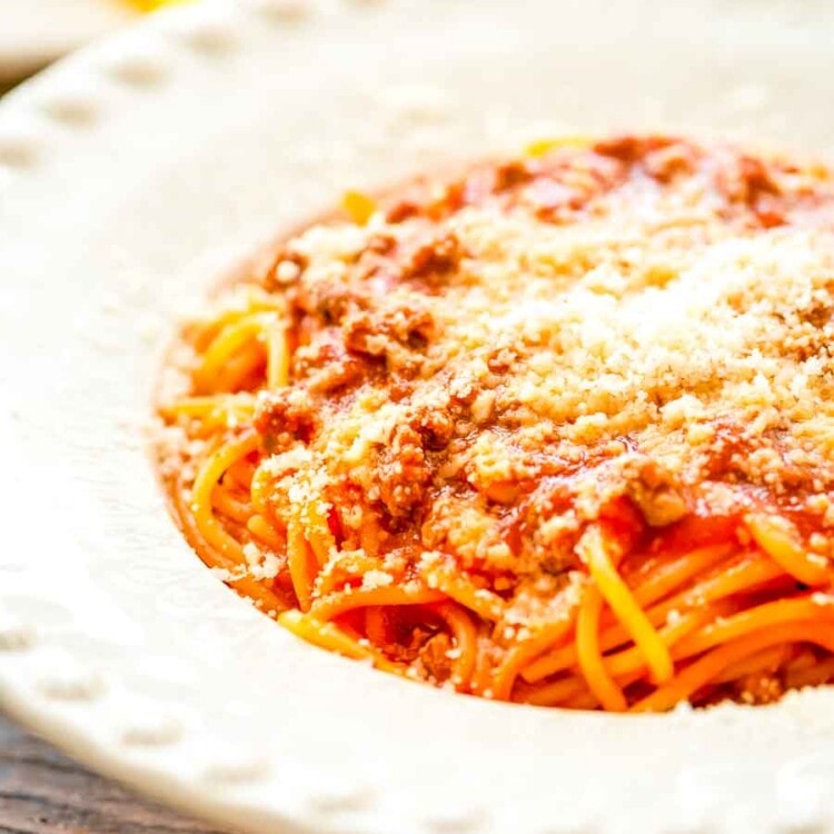 Bowl of One Pot Spaghetti