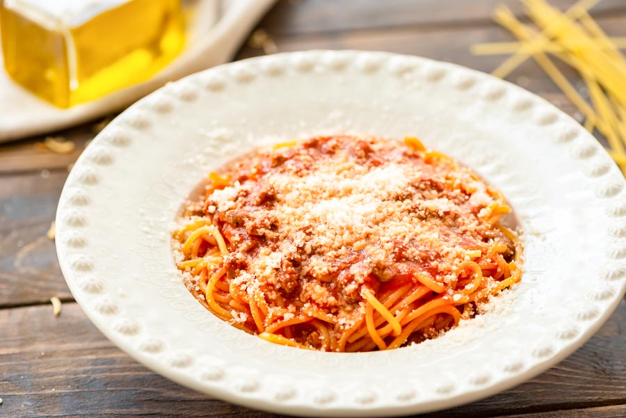 Skillet Spaghetti in bowl