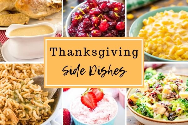 Square collage of thanksgiving side dish recipes