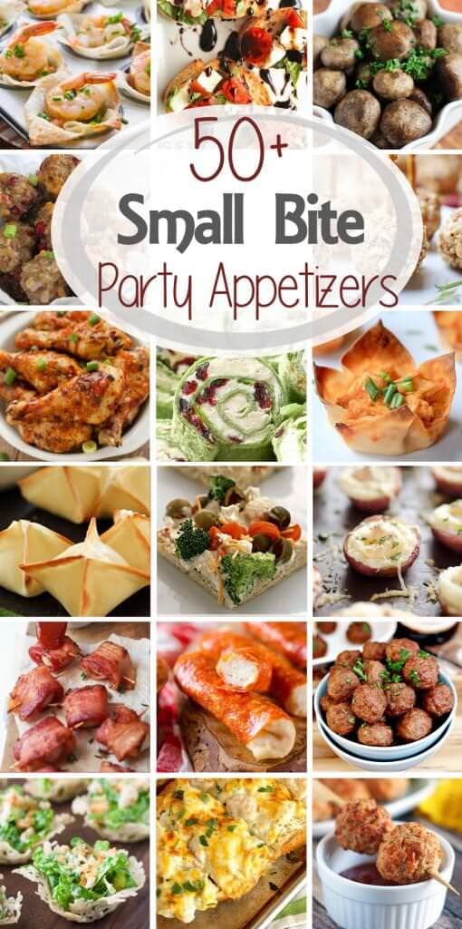 Get ready for holiday parties and New Year's Eve by making small bite appetizers. This round up has more than 50 recipes from the best bloggers! All of these recipes are party favorites in their home during the holiday season.