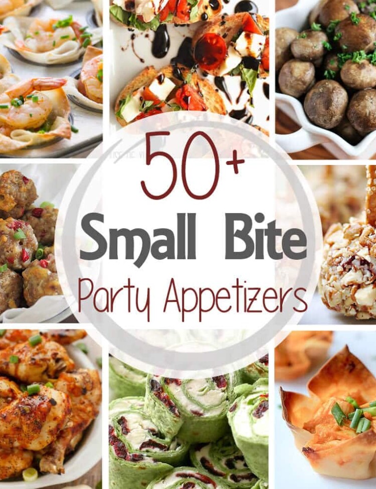 Get ready for holiday parties and New Year's Eve by making small bite appetizers. This round up has more than 50 recipes from the best bloggers! All of these recipes are party favorites in their home during the holiday season.