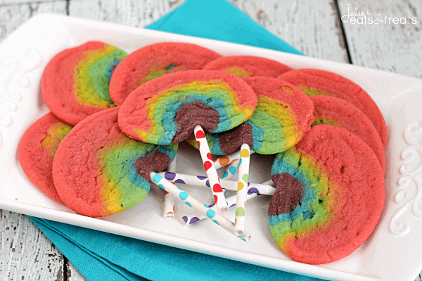 Rainbow Sugar Cookies Pops ~ Super easy and fun cookies that will put a smile on anyone's face!