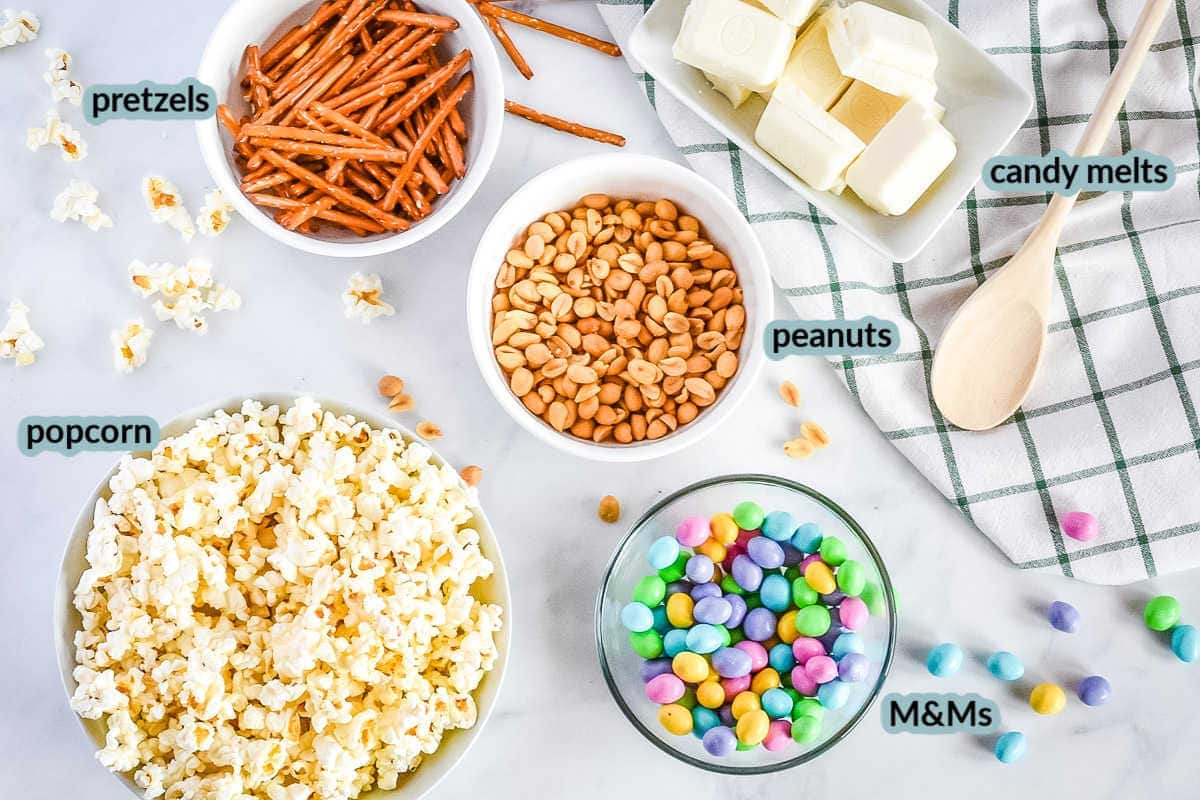Overhead Image showing ingredients to make Bunny Bait