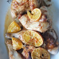 Crock Pot Orange Maple BBQ Chicken ~ Chicken is slow cooked in the Crock Pot with fresh oranges and a little maple syrup!