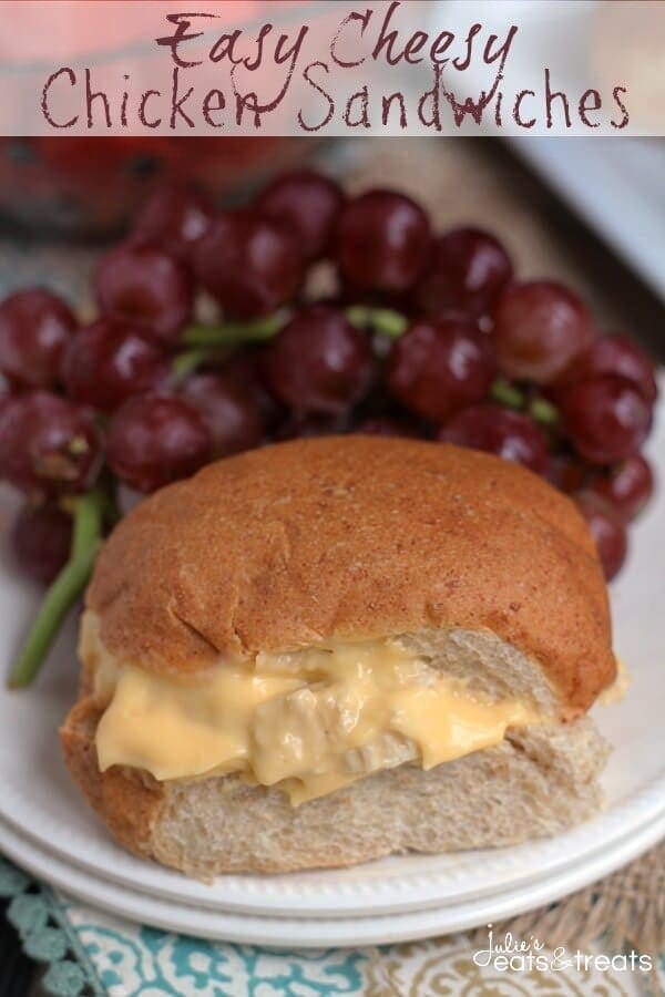 Cheesy Chicken Sandwiches ~ Super Easy Chicken Sandwiches Loaded with a Cheese Sauce!