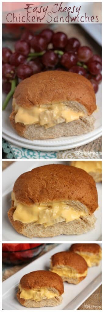 Cheesy Chicken Sandwiches ~ Super Easy Chicken Sandwiches Loaded with a Cheese Sauce!