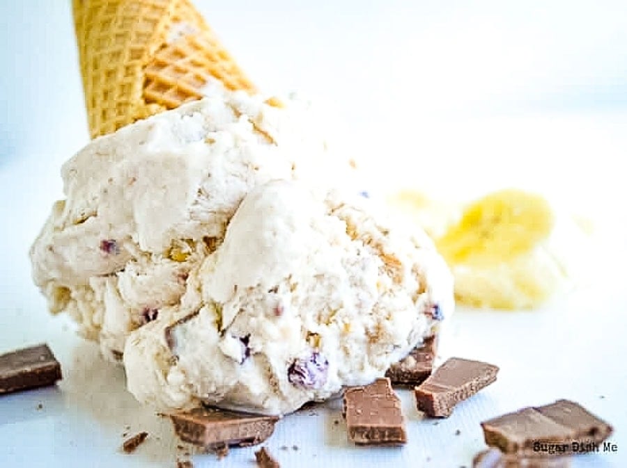 homemade banana split ice cream deconstructed