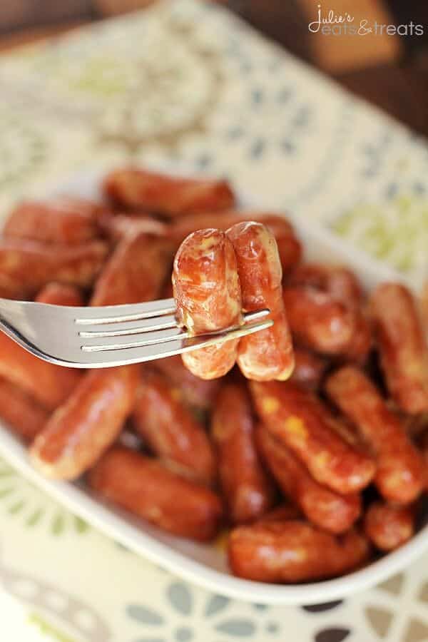 Crock Pot Kickin' Cheesy Beer Smokies ~ Your Favorite Smokies Loaded with Beer Cheese Sauce and Tabasco for a Kick!